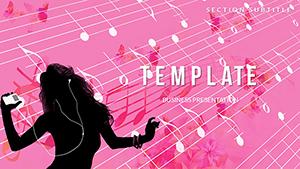 Girl and Music PowerPoint templates