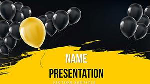 Black Friday Balloons PowerPoint Template Presentation