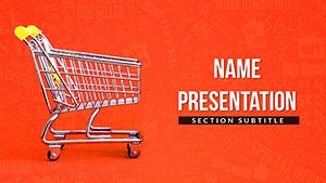 Shopping Trolley PowerPoint Template - Professional Presentation | Download PPTX