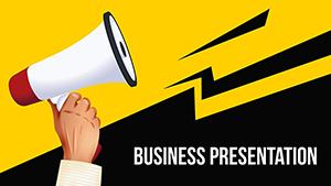 Megaphone and Black Friday Sale PowerPoint Template for Presentation