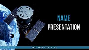 Artificial Satellite in Orbit PowerPoint Templates
