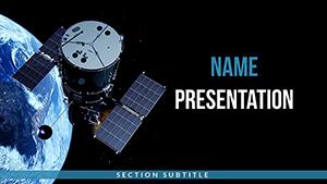 Artificial Satellite in Orbit PowerPoint Template | Download