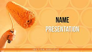 Paint Roller PowerPoint Template for presentation