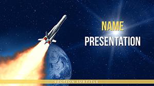 Rocket Flying to Cosmos PowerPoint Templates