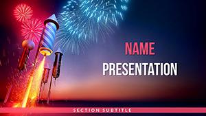 Holiday Fireworks PowerPoint Presentation Template - Download PPT