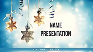 Stars Christmas Decorations PowerPoint Templates for presentation