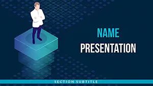 Leading, managing PowerPoint template, Background presentation