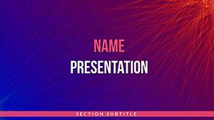 Abstract Fiery Wool PowerPoint Template for Presentation