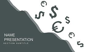 Background Money Falling PowerPoint Template - Infographic Presentation