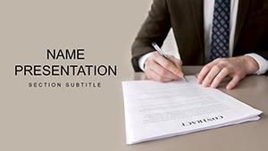 Contract in Business law PowerPoint template