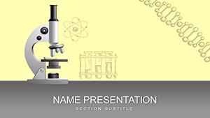 Microscope Research PowerPoint template for presentation