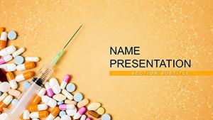 Syringe and Pills PowerPoint template