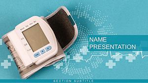Automatic Electronic Blood Pressure PowerPoint template