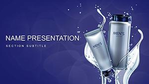Cosmetics for Men PowerPoint template