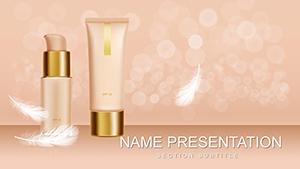 Natural Makeup Products PowerPoint template
