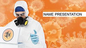Danger : Coronavirus COVID-19, Scientists PowerPoint template