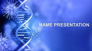 Viruses Influence, DNA Change PowerPoint template