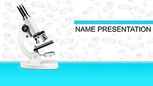 Microscope: Viruses and Bacteria PowerPoint template