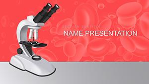 Hemoscanning (blood test under a microscope) PowerPoint template