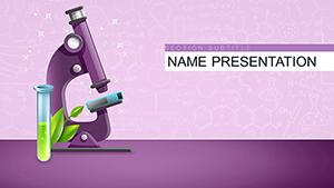Lab Biological Microscopes PowerPoint template
