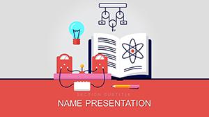 Physics Books PowerPoint Template: Presentation