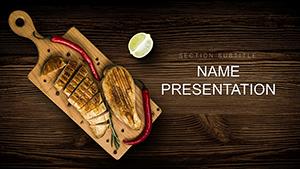 Grilled Chicken Breast Recipe PowerPoint template