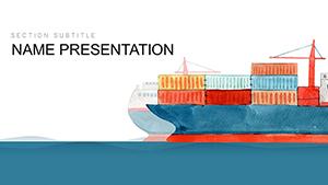 Container Shipping Companies Delivery PowerPoint template
