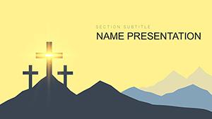 Salvation: Faith, Hope, Love PowerPoint template