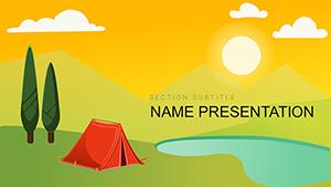 Camping, Adventure, Leisure, Tent PowerPoint template