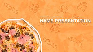 Mushroom Pizza Recipe PowerPoint template