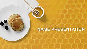 Pancakes with Honey PowerPoint template