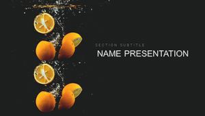 Orange Slices in Water PowerPoint templates
