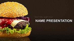 Burger, Hamburger, Cheeseburger PowerPoint template