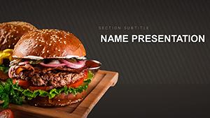 Hamburger Recipe PowerPoint template