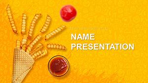 French Fries with Ketchup PowerPoint templates
