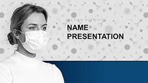 Medical Face Masks - Virus PowerPoint Template for Pandemic Safety
