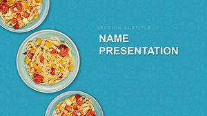 Chicken and Tomato Pasta PowerPoint template