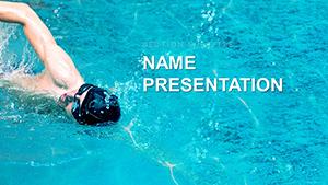 Swimmer Pool PowerPoint template
