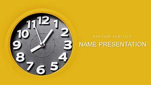 Working Hours, Clock PowerPoint template