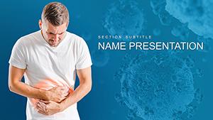 Stomach Ache Reasons for Abdominal Pain, Cramps, Treatment PowerPoint Template