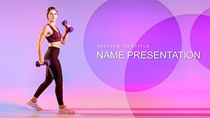 Weight Loss Fitness Exercises PowerPoint template