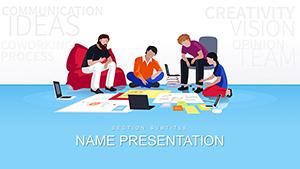 Communication Ideas, Creative Visions PowerPoint template