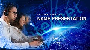 Internet Communication: Social Media, Email, Blog PowerPoint template