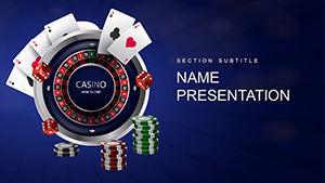 Casino Royale Blackjack and Roulette PowerPoint Template