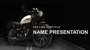 Motorcycles for Sale PowerPoint template