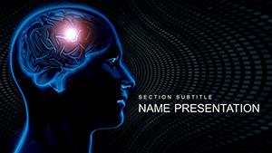 Brain Center for memory and emotion PowerPoint Template