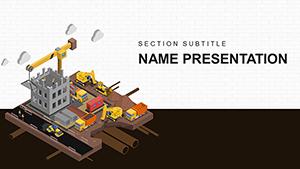Infrastructure Works in Construction PowerPoint Template | Professional Presentation Slides