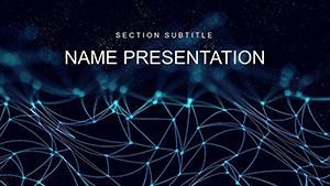 Luminescent Filaments PowerPoint template