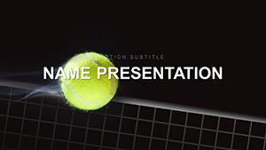 Playing tennis PowerPoint presentation template