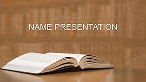 Online Book Library PowerPoint presentation template